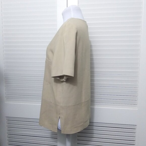 David Paul New York Vintage Linen Rayon Blend Lagenlook Button Front Blouse - Picture 6 of 8